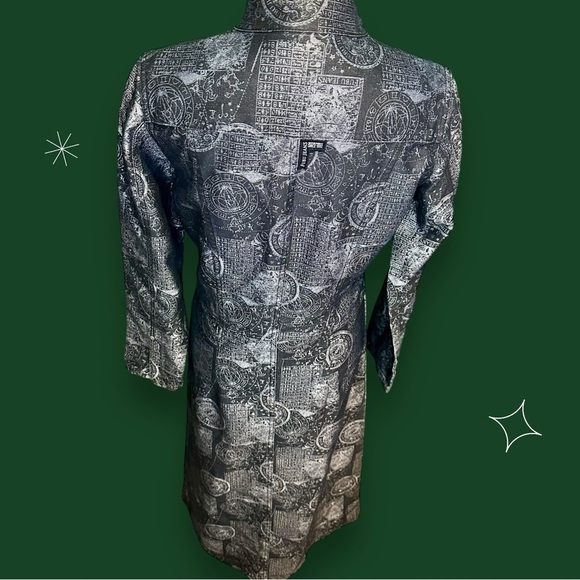 Fubu Jeans Vintage Y2K Denim Blue Astrology Patterned Long Coat and Pants Set M - Picture 4 of 16